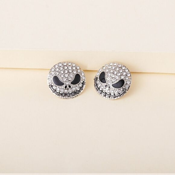 NEW JACK SKELLINGTON RHINESTONE HALLOWEEN EARRINGS - Picture 4 of 9